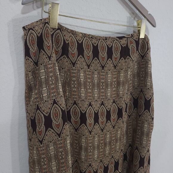 Le Suit Skirt Womens 18 Brown lightweight flowy Below Knee A Line Versat… - Picture 9 of 12